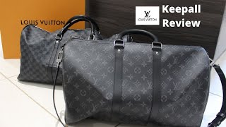 Louis Vuitton Keepall 45 vs 55 size amp quality comparison [upl. by Tommi]