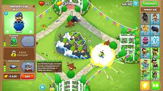 Bloons TD 6  Quad  Hard Difficulty  Attempt  Level 58 [upl. by Anirrehs149]