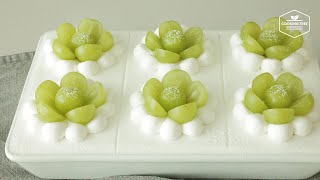 떠먹는 샤인머스캣 청포도 케이크 만들기  Shine Muscat Green Grape Cake Recipe  Cooking tree [upl. by Hannie]