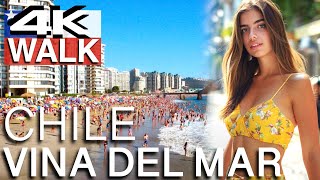 Vina Del Mar Chile 4K Walk 🇨🇱 [upl. by Ardnuek]