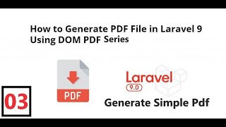 03 Generate Simple pdf file using dompdf in Laravel  Generate Pdf in Laravel [upl. by Niar]