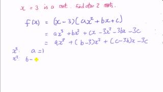 Solving a cubic  part 3  factorizing by comparing coefficients [upl. by Ffirahs65]