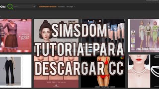 TUTORIAL descargar CC Los Sims 4 SIMSDOM [upl. by Karisa]