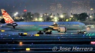 Plane Spotting at LAX Night Time Edition [upl. by Herold]