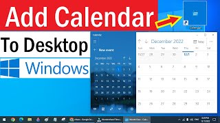 Calendar Shortcut  How To Put Calendar on Desktop Windows 10  How to Add Calendar To Desktop [upl. by Ynohta]