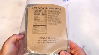 MRE Review  TOTM  Beef Ravioli In Meat Sauce [upl. by Eul]