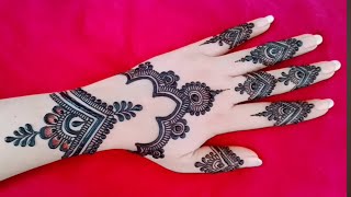 Back mehndi Design Simple  Mehndi design Back side full hand new  mehndi ki design [upl. by Aliab]