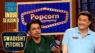 Shark Tank में आए Popcorn Man Of India  Shark Tank India S3  Swadisht Pitches [upl. by Balling]