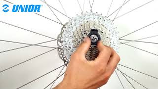 2 in 1 pocket spoke and cassette lockring tool 16694  Product Overview  Unior Bike Tools [upl. by Mayda454]