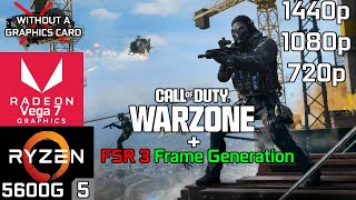 Call of Duty Warzone  FSR 3 FG  Ryzen 5 5600G Vega 7 amp 16GB RAM [upl. by Atekin]