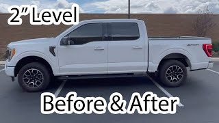 2quot level  2021 F150  Before and After [upl. by Ennaeel]