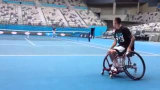 Novak Djokovic amp Andrew Lapthorne the weelchair tennis player [upl. by Haelahk468]