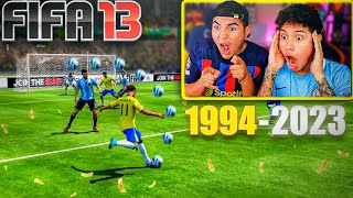 TIROS CON EFECTO desde FIFA 94 hasta FIFA 23 😱 Goles IMPOSIBLES [upl. by Meikah119]