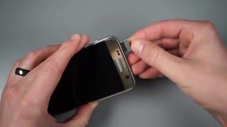 Inserting SIM and SD Card in Galaxy S7  S7 Edge [upl. by Haimrej]