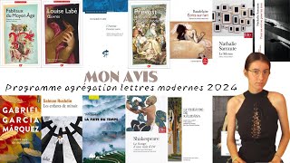 MON AVIS sur le programme de l’AGRÉGATION de LETTRES MODERNES 2024 [upl. by Audri]