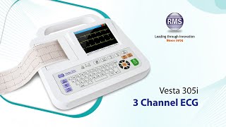 ECG Machine  Electrocardiograph  3 Channel ECG Machine  RMS Vesta 305i [upl. by Amehsat163]