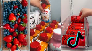 Random Tiktok Kitchen Fridge Pantry Restocking  Very Satisfying Aesthetic 🤩✨ASMR [upl. by Anerok113]