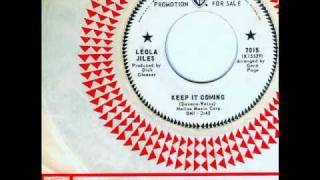 Leola Jiles Apollas  KEEP IT COMING Western Recorders 1967 [upl. by Yelnoc271]