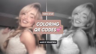 COLORING QR CODES  ★  video star [upl. by Aillij979]