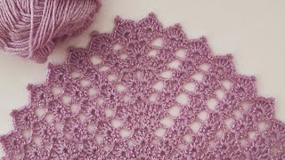 How to Crochet Triangle Shawl  Easy Crochet Knitting Shawl Pattern For Beginners  Crochet Shawl [upl. by Eyanaj]