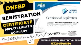 DNFBP COMPANY REGISTRATION PROCEDURE I Online DNFBP Registration Procedure Certificate 2023 I SECP [upl. by Joub]