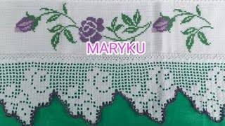 ORILLAS O CENEFAS TEJIDAS A CROCHET PARA TOALLAS DE BAÑO MANTELES Y MUCHO MÁSTE ENCANTARÁN MARYKU [upl. by Newob]