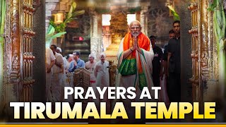 LIVE Prime Minister Narendra Modi prays at Tirumala Temple in Andhra Pradesh [upl. by Brandie]