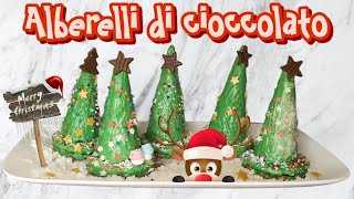 Alberelli 🎄 di cioccolato 🎄 Semplici e veloci 🎄 christmas food yummy [upl. by Idolah]