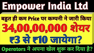 Empower India Share NewsEmpower India LtdEmpower India ShareEmpower IndiaSmse [upl. by Aiclef625]