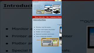 Output Device in computer science and Types of output devices tutorial computer technology tech [upl. by Chenay]