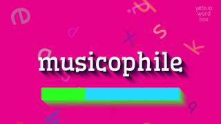 HOW TO SAY MUSICOPHILE musicophile [upl. by Leffen]