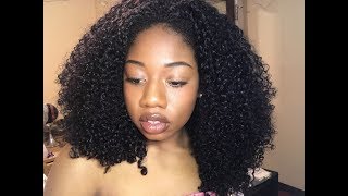 Curly Hair Routine  Isee Beauty Mongolian Kinky Curly [upl. by Atsedom]