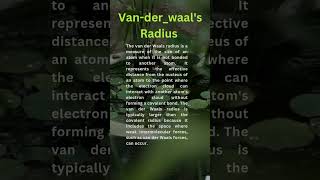 Van  der  waals radius [upl. by Sosna]