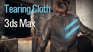 Tearing Cloth in 3ds Max [upl. by Aem]