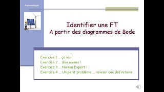 AS5 Identifier une FT à partir des diagrammes de BODE [upl. by Ahserb]