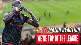 4 GOALS ON THE ROAD SENDS US TOP OF THE LEAGUE  Swindon Town vs Walsall Match Reaction [upl. by Rodnas]