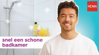 Badkamer schoonmaken deze handige tips zijn onmisbaar  HEMA Helpt [upl. by Rothenberg]