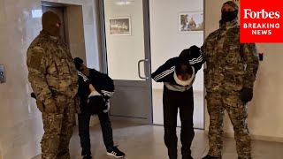 Russia Releases Video It Claims Shows Crocus City Hall Attack Suspects Taken For Questioning [upl. by Scully749]