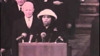 1  Marian Anderson sings the National Anthem [upl. by Imehon]