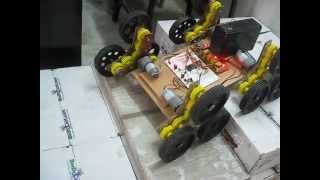 Development of Stair climbing robot with start wheels [upl. by Shanly928]