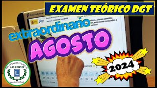 EXAMEN TEÓRICO DGT  AGOSTO 2024 [upl. by Koal]