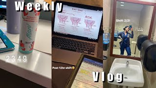 WEEKLY VLOG  Night shift clinical Exam week 12hr work week Purchasing my fiances wedding band [upl. by Atnes]