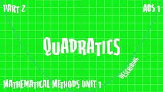 Describing Transformations of Quadratics  VCE Mathematical Methods Unit 1 [upl. by Meryl]