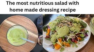 homemade avocado dressing with Healthy salad [upl. by Locke]