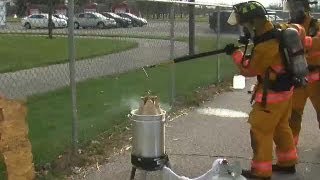 Turkey fryer fire [upl. by Edveh]