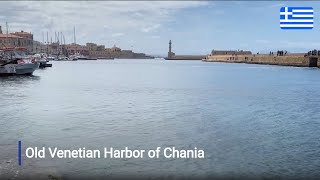 Old Venetian Harbor of Chania  Chania  Crete  Greece  2024 may [upl. by Fifine]