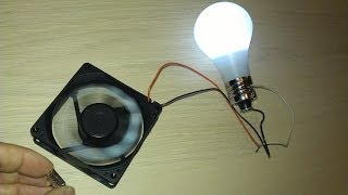 Free Energy Magnet Motor fan used as Free Energy Generator quotFree Energyquot light bulb [upl. by Ulita]