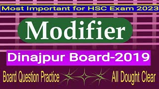 Modifier Board Question Practice Dinajpur Board 2019 [upl. by Enyedy948]