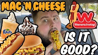 Wienerschnitzel Mac n Cheese Menu amp Brownie Sundae Review [upl. by Ailegave]