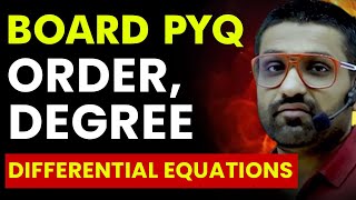 Order Degree of Differential Equation  Boards PYQ Problem [upl. by Valene461]